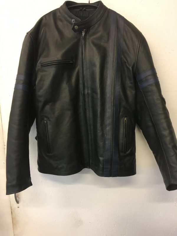 Læderjakke sort Skull Str 3xl