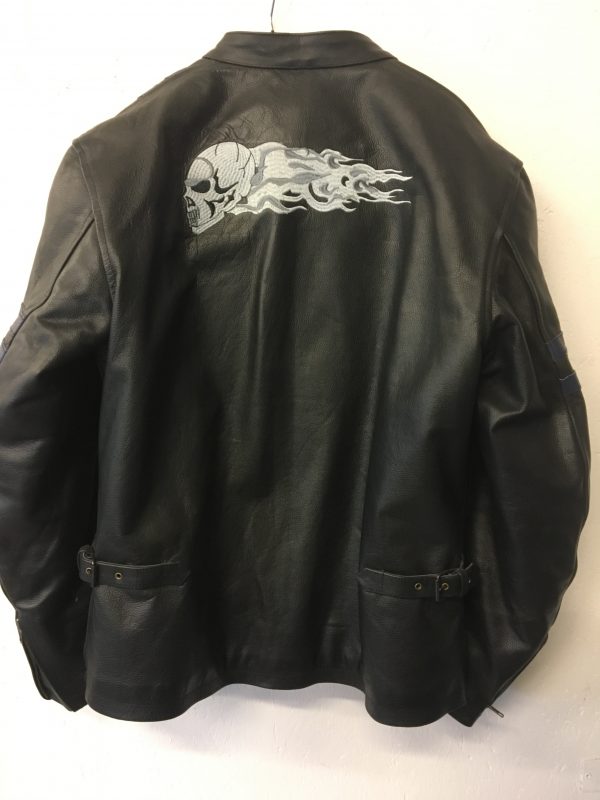 Læderjakke sort Skull Str 3xl - Image 2