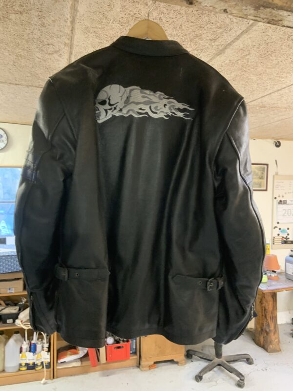 Læderjakke sort Skull Str 3xl - Image 3